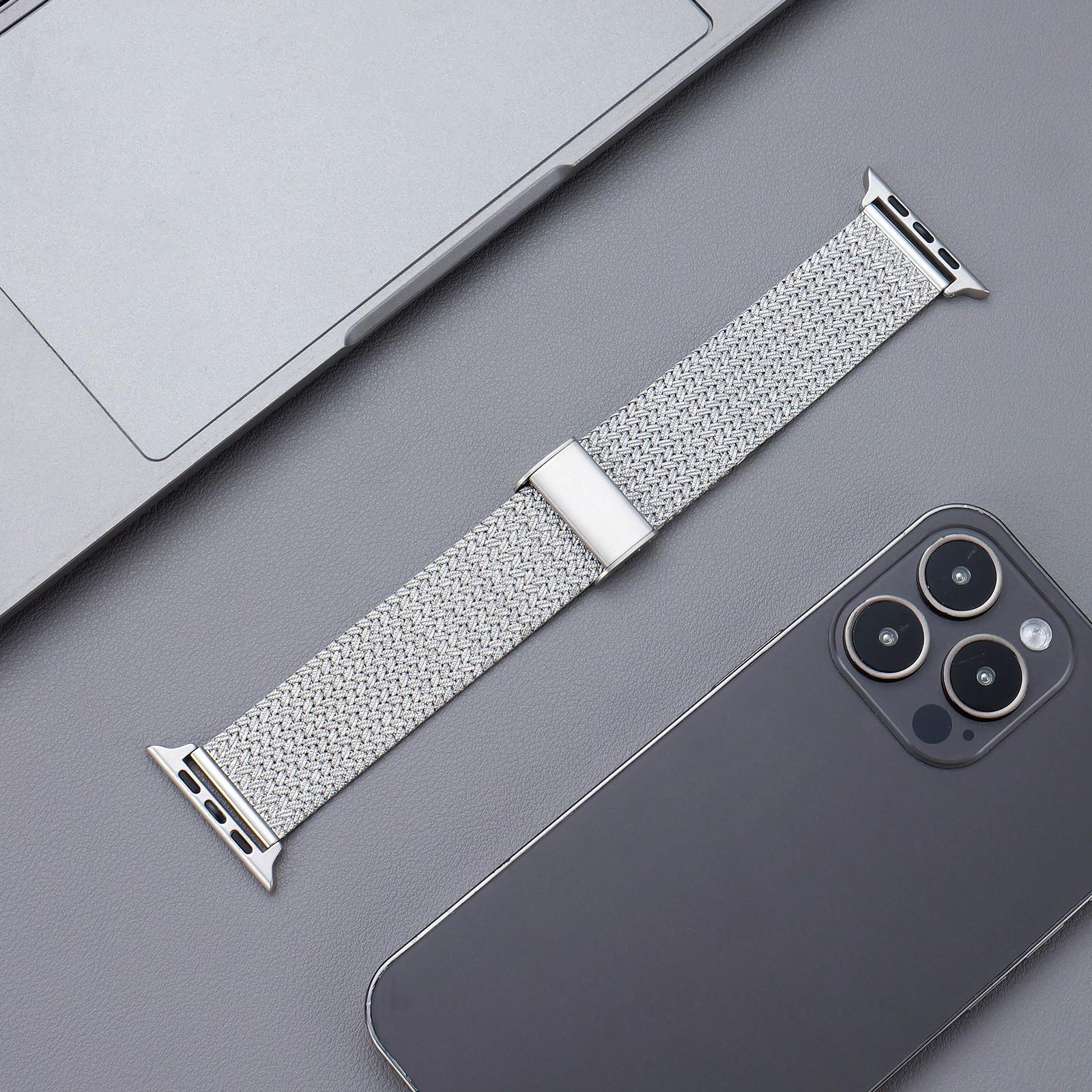 Metal Mesh Magnetic Clasp Band for Apple Watch Series 9/8/7/6/5/4/SE/Ultra 45mm 44mm 42mm 41mm 40mm 38mm 49mm Stainless Steel 38 40 41 S10-42mm серебряный
Metal Mesh Magnetic Clasp Band for Apple Watch Series 9/8/7/6/5/4/SE/Ultra 45mm 44mm 42mm 41mm 40mm 38mm 49mm Stainless Steel 38 40 41 S10-42mm серебряный