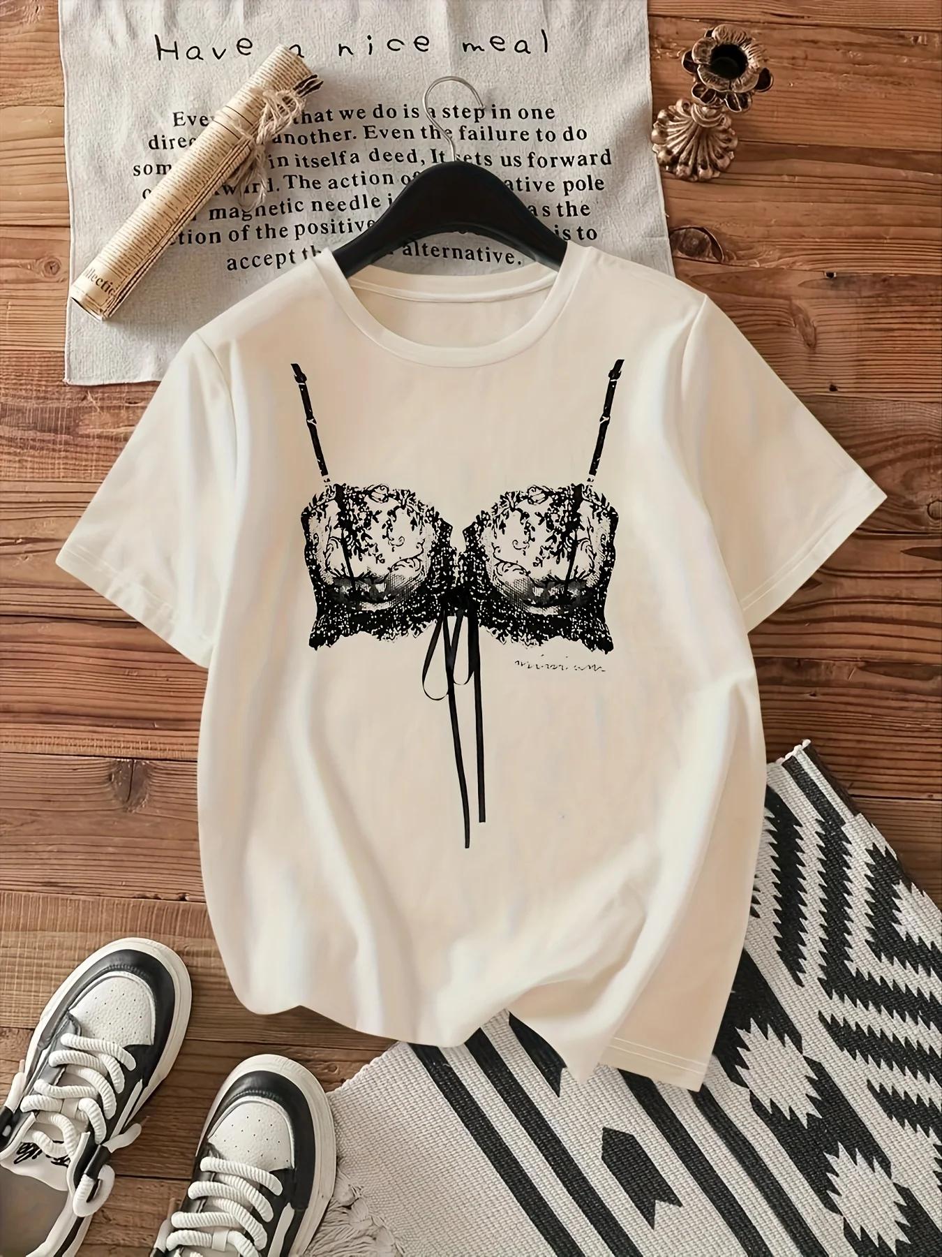 Camiseta blanca informal de Unisexga corta con estampado de lencera blanca para mujerropa esttica informal de Unisexga corta 4XL
Camiseta blanca informal de Unisexga corta con estampado de lencera blanca para mujerropa esttica informal de Unisexga corta 4XL