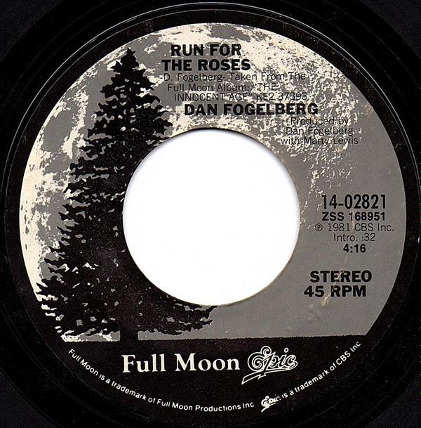 7inch Record DAN FOGELBERG - Run For The Roses 1402821 Full Moon, Epic 1981 US Rock Used
7inch Record DAN FOGELBERG - Run For The Roses 1402821 Full Moon, Epic 1981 US Rock Used