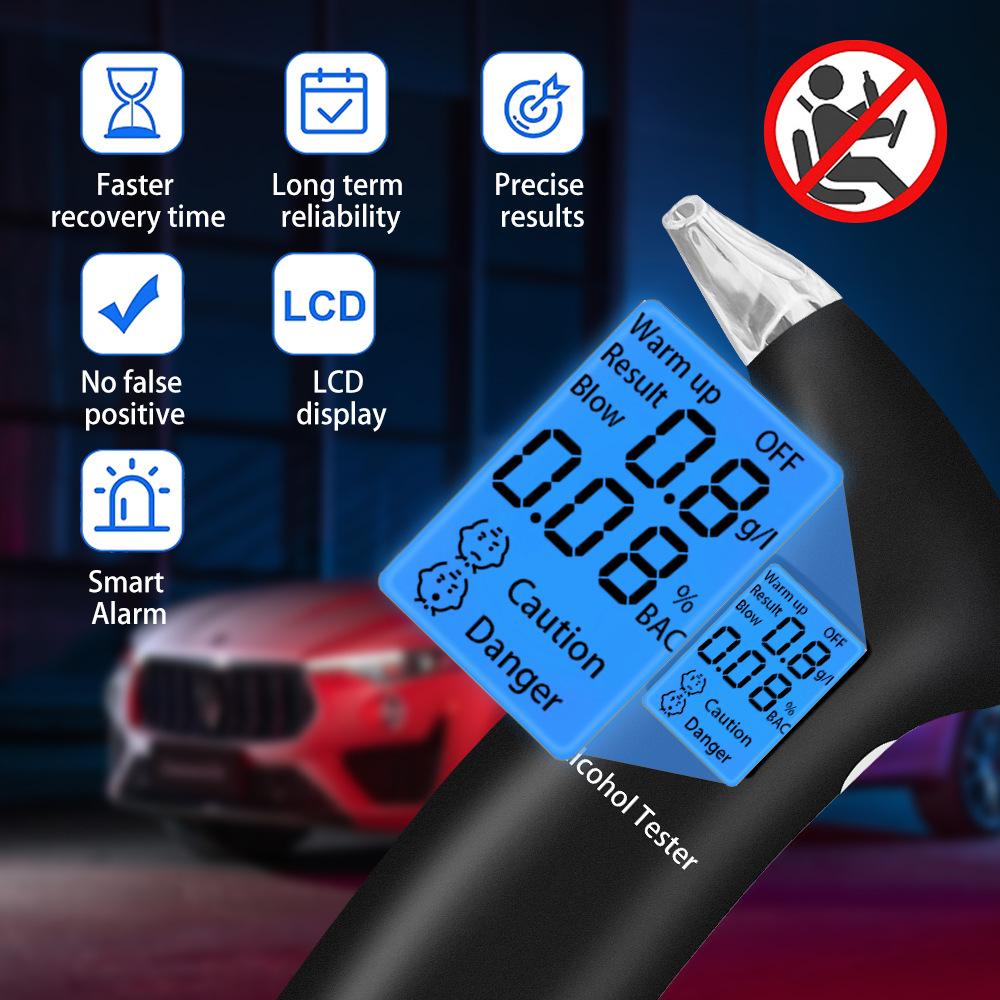 Portable Alcohol Tester Blue Screen Alcohol Tester Breath Breath Alcohol Tester Blue Screen Detector Charging Drunk Driving
Portable Alcohol Tester Blue Screen Alcohol Tester Breath Breath Alcohol Tester Blue Screen Detector Charging Drunk Driving