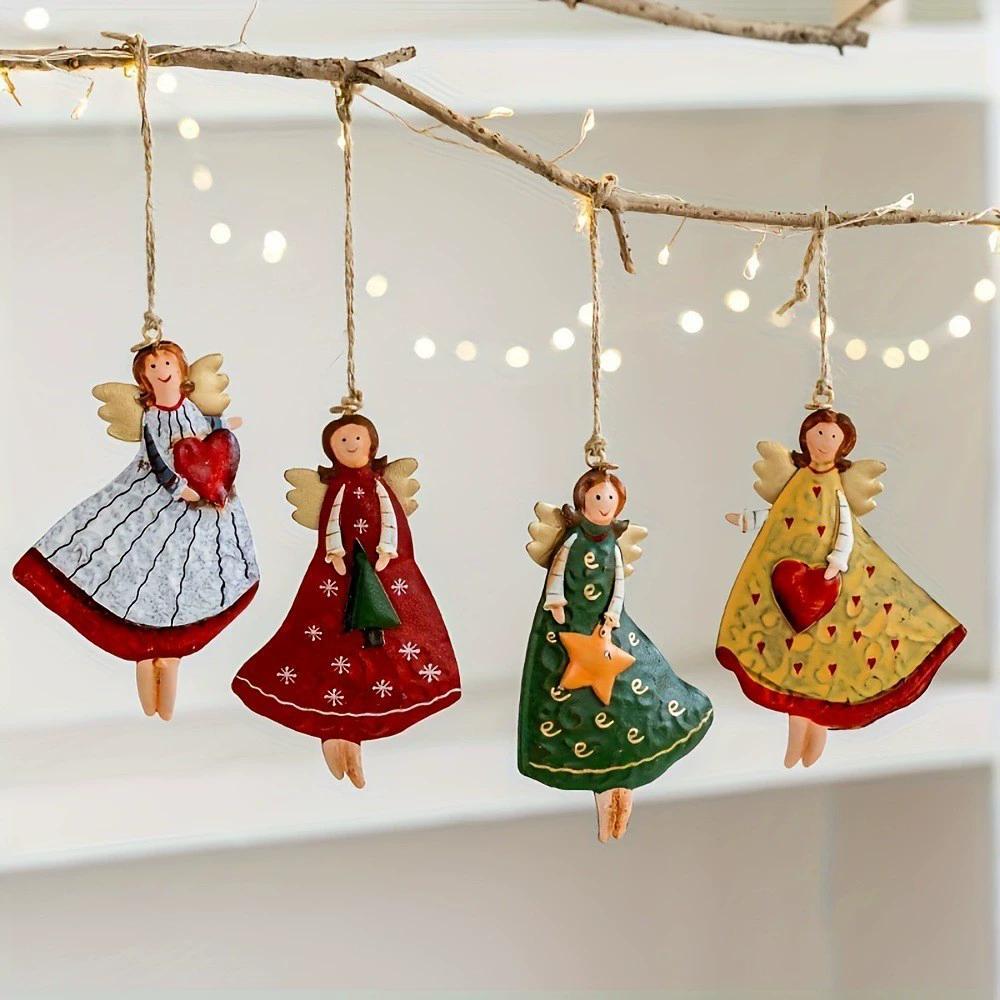 4/12PCS Nutcracker Wooden Vintage Angel Hanging Decorative Set - Christmas Gift, Party Decoration Car Interior Decor Accessories
4/12PCS Nutcracker Wooden Vintage Angel Hanging Decorative Set - Christmas Gift, Party Decoration Car Interior Decor Accessories