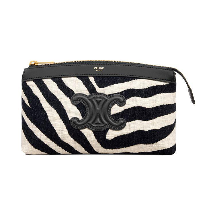 Celine Triumph Logo Zebra Print Embroidered Fabric and Calfskin Zip Clutch Medium Women Clutch Black White 10H952DQC-02NC Basic Set (Bag+Dust Bag)
Celine Triumph Logo Zebra Print Embroidered Fabric and Calfskin Zip Clutch Medium Women Clutch Black White 10H952DQC-02NC Basic Set (Bag+Dust Bag)