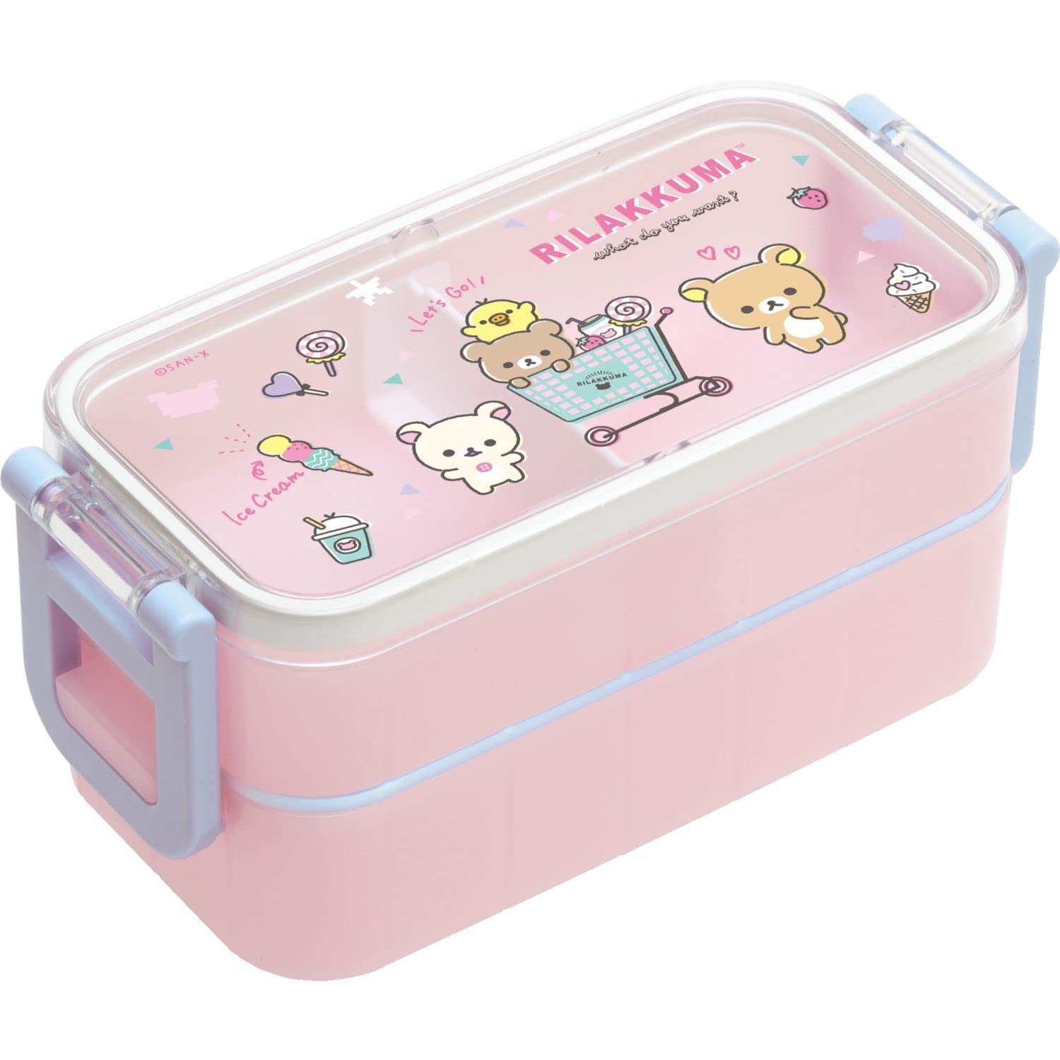 Ланч-бокс Rilakkuma с фиксирующимися палочками для еды KA13001 San-X 2-уровневый 2-точечный
Ланч-бокс Rilakkuma с фиксирующимися палочками для еды KA13001 San-X 2-уровневый 2-точечный