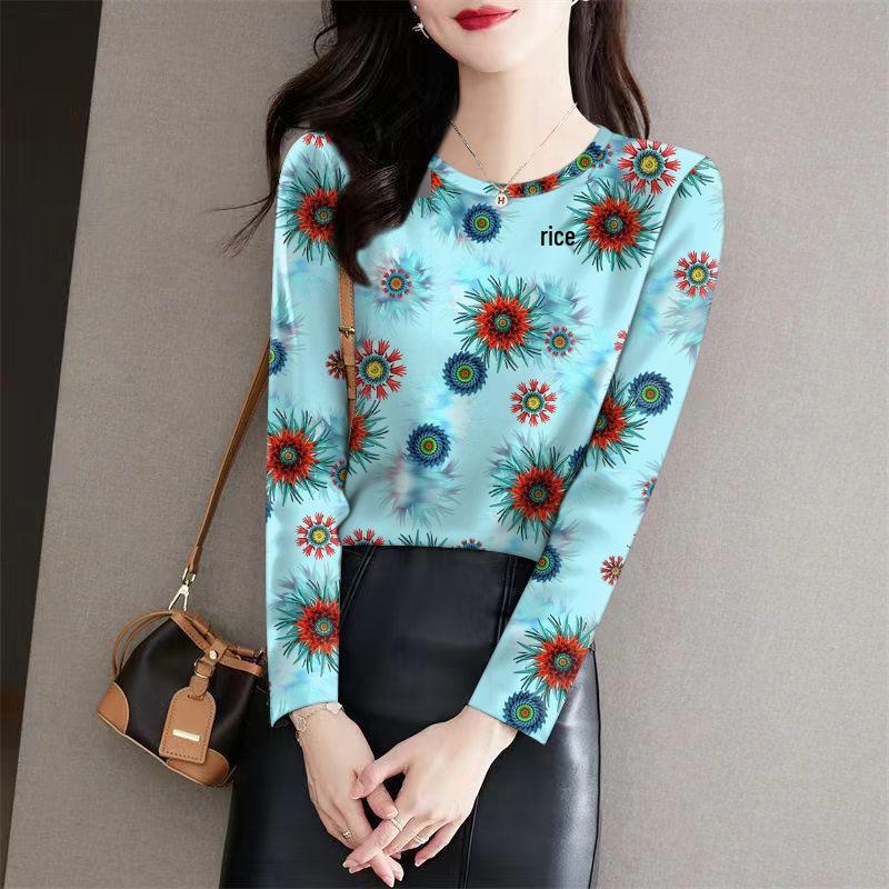 Women s Autumn/Winter Long-Sleeve Milk Silk Knit T-Shirt - Thin, Round Neck Base Layer with Fashion Print for Middle-Aged and Elderly. 3XL
Women s Autumn/Winter Long-Sleeve Milk Silk Knit T-Shirt - Thin, Round Neck Base Layer with Fashion Print for Middle-Aged and Elderly. 3XL