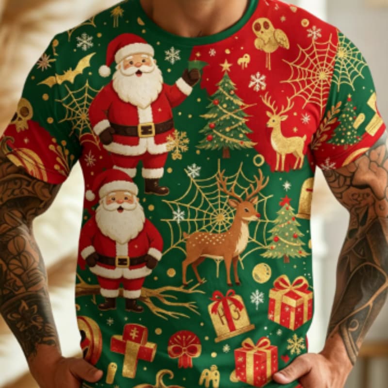 Men s fashion 3D printed men s T-shirt round neck short sleeve, trendy street wear S
Men s fashion 3D printed men s T-shirt round neck short sleeve, trendy street wear S