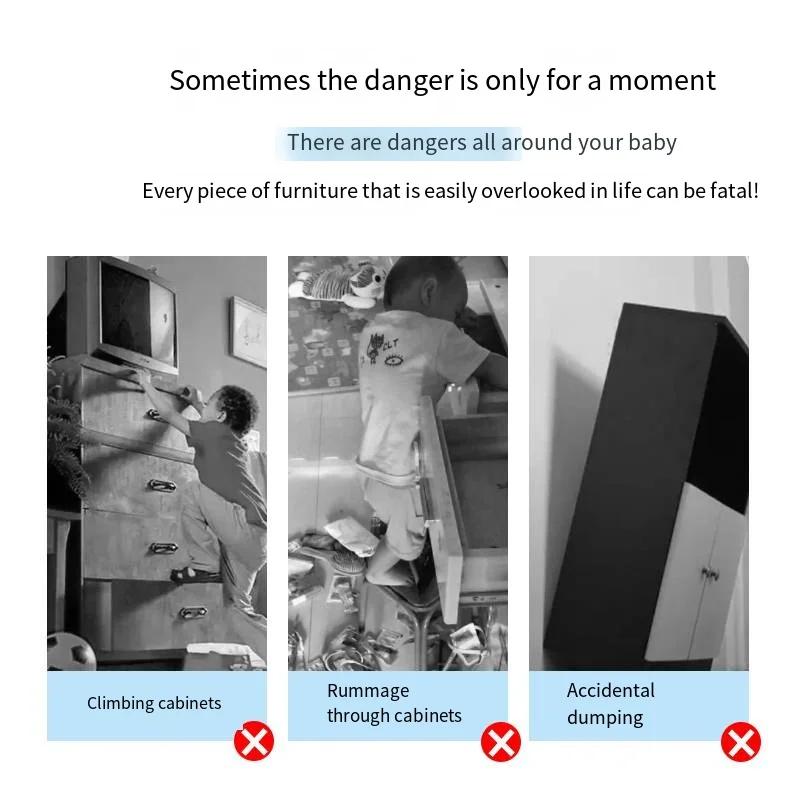 Child safety lock Cabinet fixing anti-toppling retainer non-punchable Furniture TV bookshelf Shoe cabinet wardrobe Child safety
Child safety lock Cabinet fixing anti-toppling retainer non-punchable Furniture TV bookshelf Shoe cabinet wardrobe Child safety