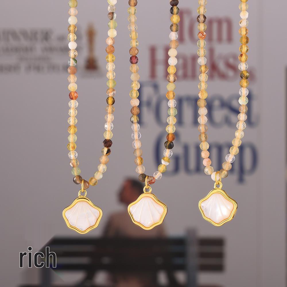 Bohemian White Seashell Pendant Necklace with Natural Stone Beads - Chic and Unique Jewelry for Women
Bohemian White Seashell Pendant Necklace with Natural Stone Beads - Chic and Unique Jewelry for Women