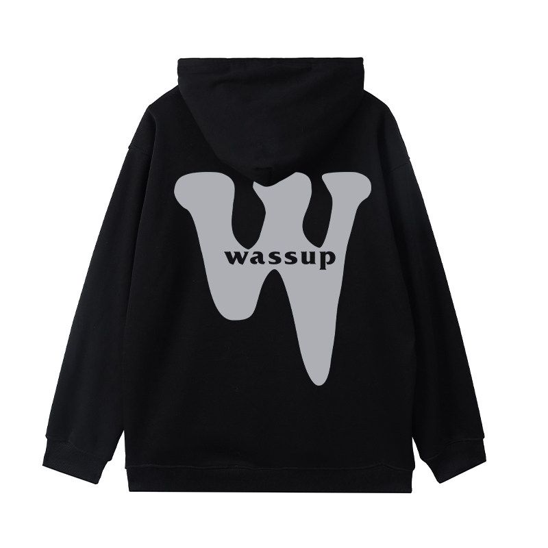 Wassup Chinese Trendy Brand Letter Sweatshirt for Men and Women, Heavyweight American Style Top, Jacket, Hoodie, Spring, Autumn, Winter, Fleece-Lined Black (Heavyweight Basic) S
Wassup Chinese Trendy Brand Letter Sweatshirt for Men and Women, Heavyweight American Style Top, Jacket, Hoodie, Spring, Autumn, Winter, Fleece-Lined Black (Heavyweight Basic) S