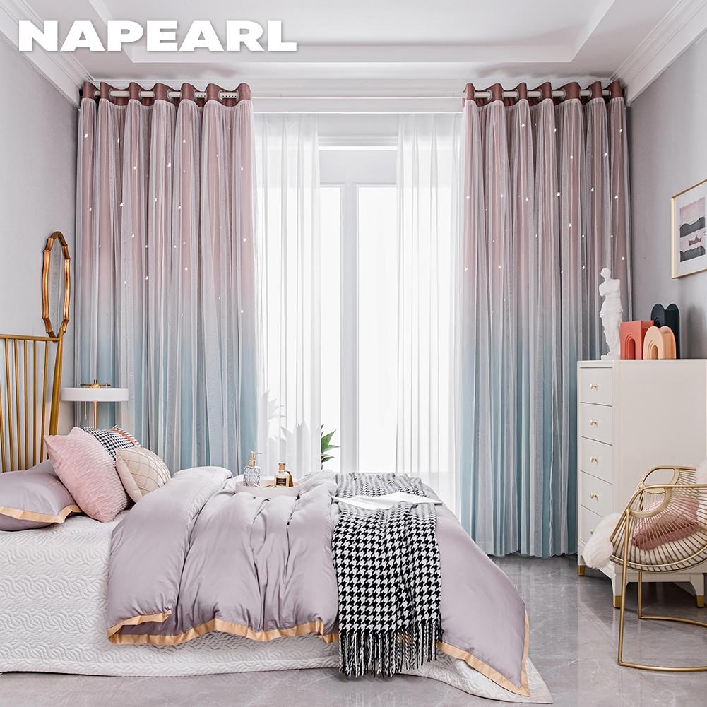 Набор NAPEARL 70% затемняющий ажурный узор со звездами, градиентный плотный занавес с белой прозрачной занавеской для спальни, гостиной, домашнего декора
Набор NAPEARL 70% затемняющий ажурный узор со звездами, градиентный плотный занавес с белой прозрачной занавеской для спальни, гостиной, домашнего декора