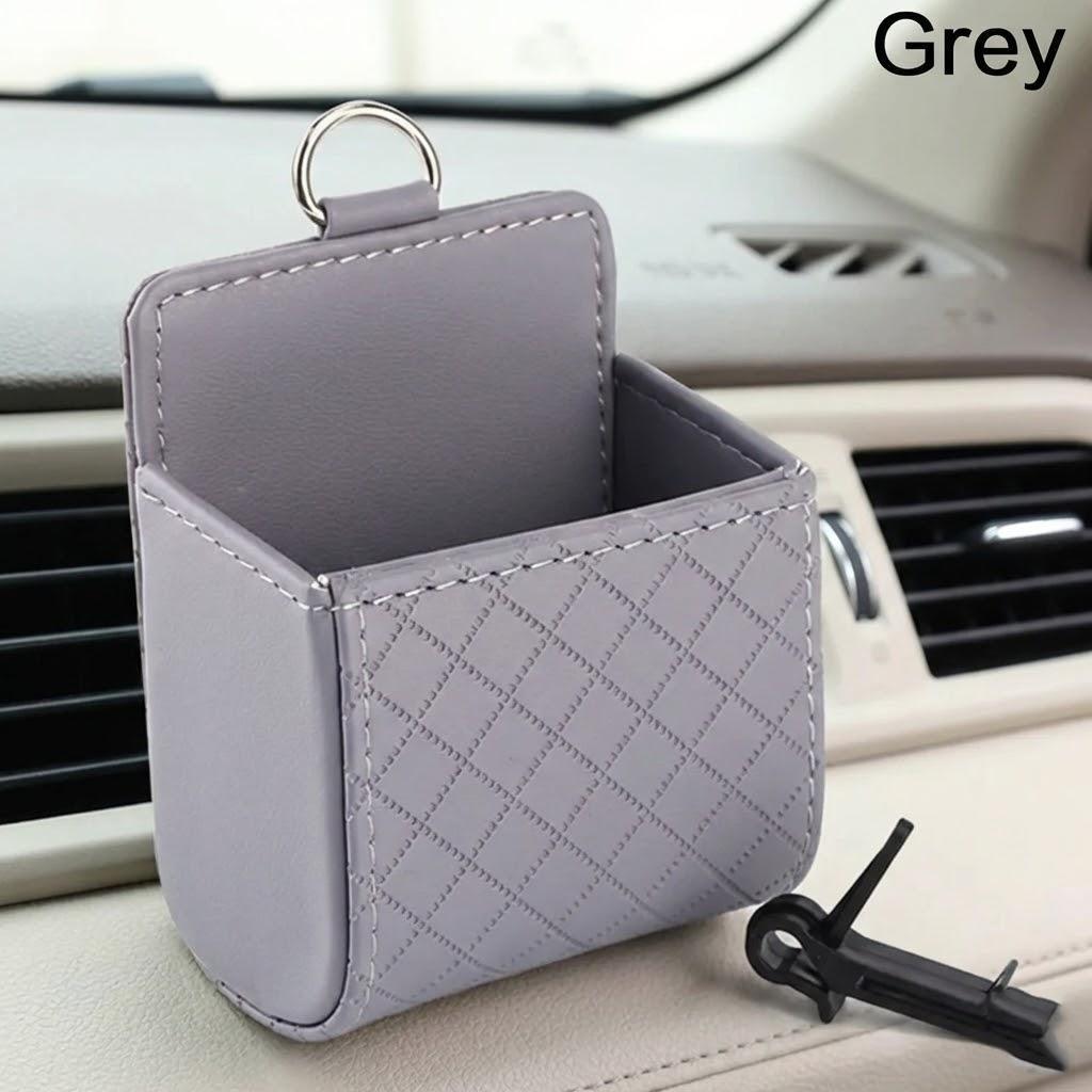 Universal Car Phone Holder Leather Auto Air Vent Organizer Storage Pouch for Mobile Accessories сірий колір
Universal Car Phone Holder Leather Auto Air Vent Organizer Storage Pouch for Mobile Accessories сірий колір
