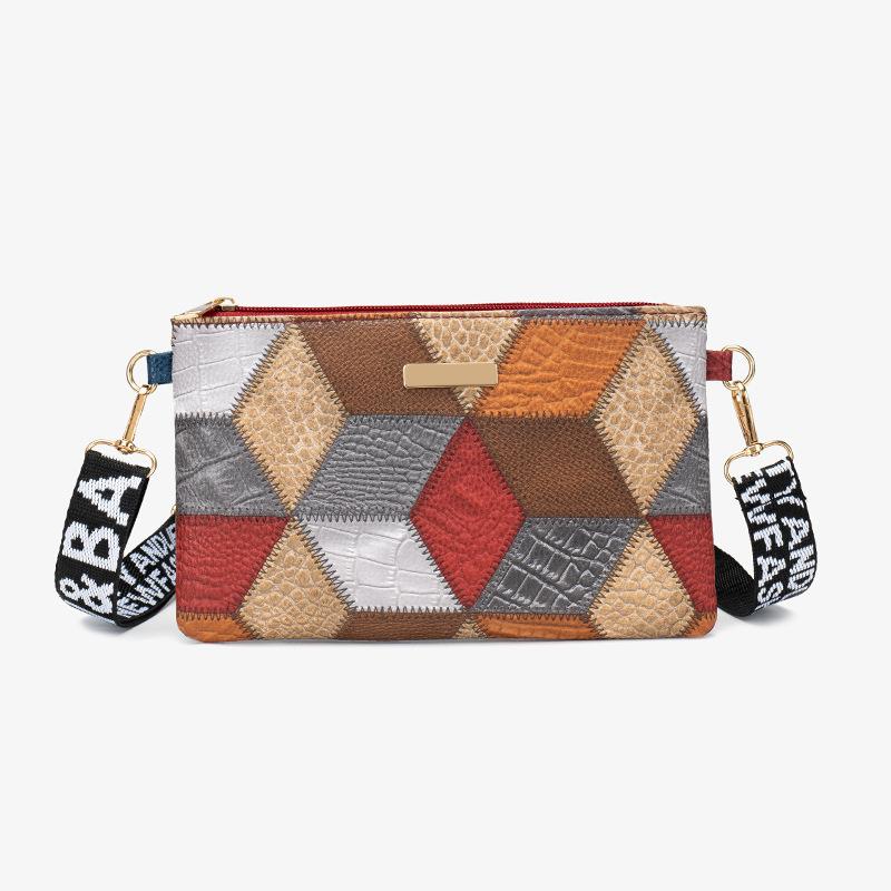 Трендовая цветная ромбовидная вставка, маленькая квадратная сумка, модная контрастная цветная сумка через плечо с широким плечевым ремнем и надписью, мини-сумка для мобильного телефона
Трендовая цветная ромбовидная вставка, маленькая квадратная сумка, модная контрастная цветная сумка через плечо с широким плечевым ремнем и надписью, мини-сумка для мобильного телефона