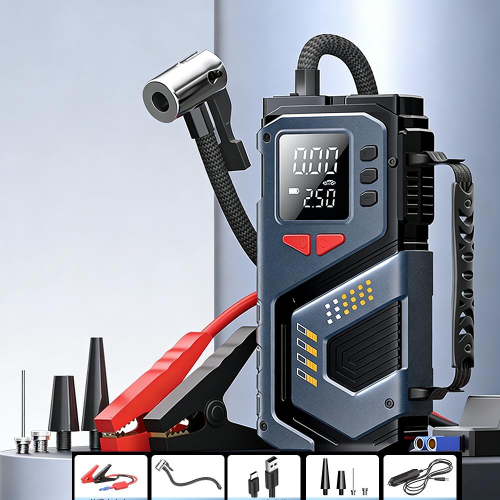 Car Jump Starter 150PSI Air Pump 7000A Portable Auto Emergency Booster with Wireless Tire Inflator Fast Charging Starting Device чорний
Car Jump Starter 150PSI Air Pump 7000A Portable Auto Emergency Booster with Wireless Tire Inflator Fast Charging Starting Device чорний