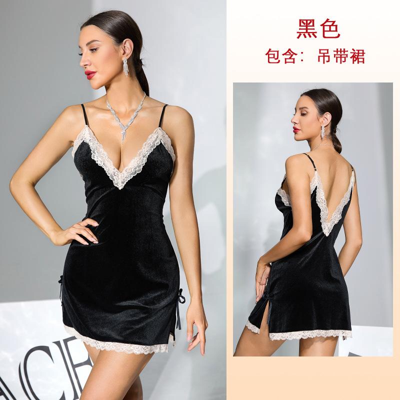 Black Velvet Lace Cami Nightgown Deep V Backless Short Skin-Friendly Loungewear 1187 Luxurious Bold Sleepwear Perfect for Intimate Evenings L
Black Velvet Lace Cami Nightgown Deep V Backless Short Skin-Friendly Loungewear 1187 Luxurious Bold Sleepwear Perfect for Intimate Evenings L