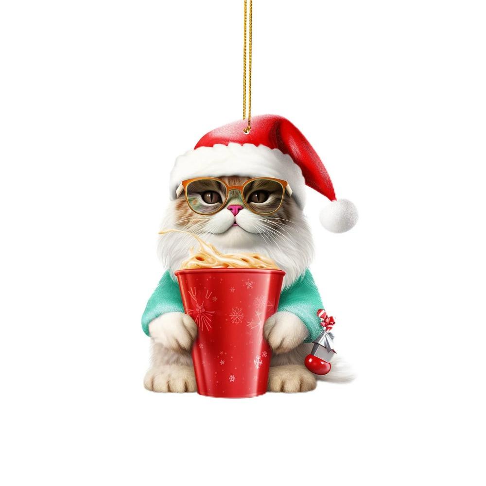 Flat Acrylic Cat Pendant 2D Christmas Hanging Pendant Cat Car Ornament New Year Gift Style 2
Flat Acrylic Cat Pendant 2D Christmas Hanging Pendant Cat Car Ornament New Year Gift Style 2