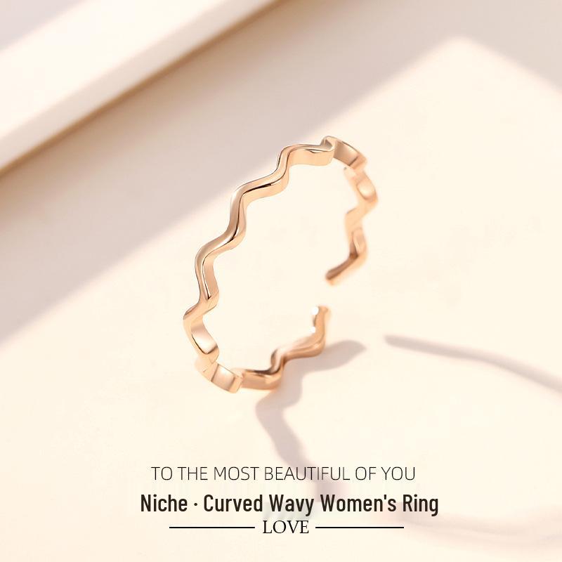 Minimalist S925 Sterling Silver Wave Ring - Elegant & Stylish for Women Adjustable
Minimalist S925 Sterling Silver Wave Ring - Elegant & Stylish for Women Adjustable