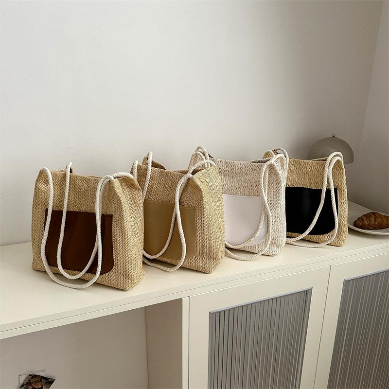 New Summer Contrast Bag for Women s Small Fresh One-shoulder Crossbody Bag Niche Retro Woven Bucket Bag
New Summer Contrast Bag for Women s Small Fresh One-shoulder Crossbody Bag Niche Retro Woven Bucket Bag