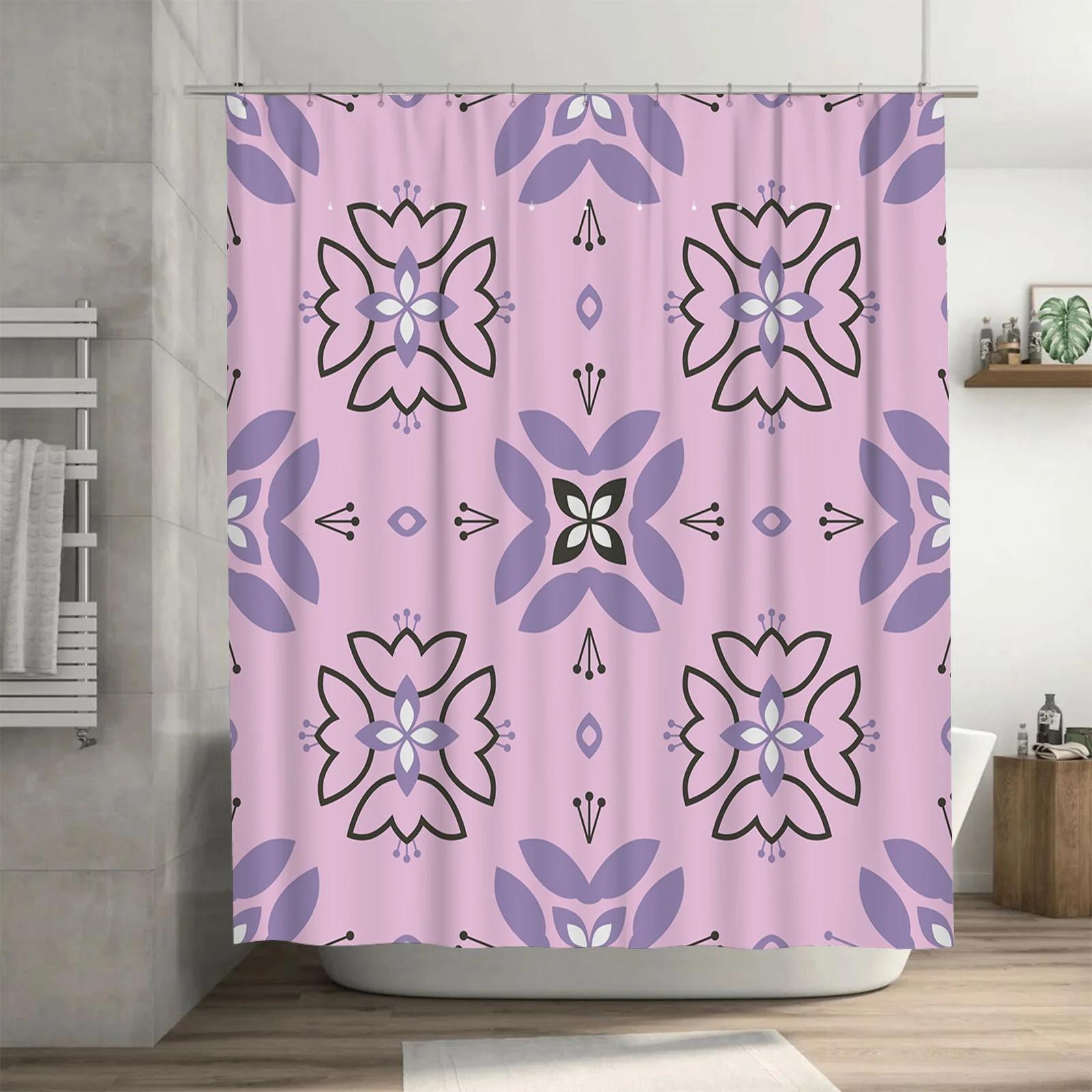 Modern Lavender Floral Printed Shower Curtain Set For Bathroom Decor Pink Purple Floral Pattern Bath Rug Hook Included W60H190(CM)-1 Pcs
Modern Lavender Floral Printed Shower Curtain Set For Bathroom Decor Pink Purple Floral Pattern Bath Rug Hook Included W60H190(CM)-1 Pcs