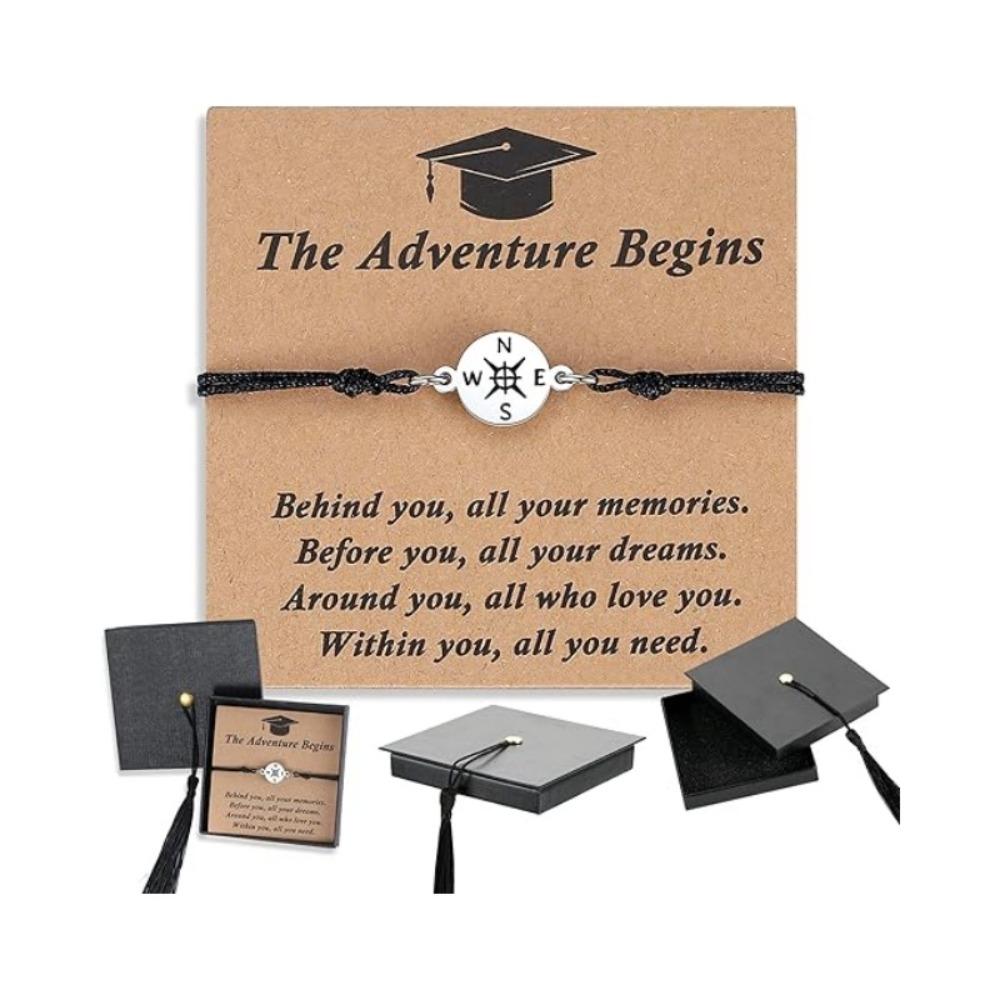 The Adventure Begins Graduation Compass Bracelet Meaningful Keepsake Doctoral Cap Gift Box Friendship String Bracelet Hand Woven
The Adventure Begins Graduation Compass Bracelet Meaningful Keepsake Doctoral Cap Gift Box Friendship String Bracelet Hand Woven