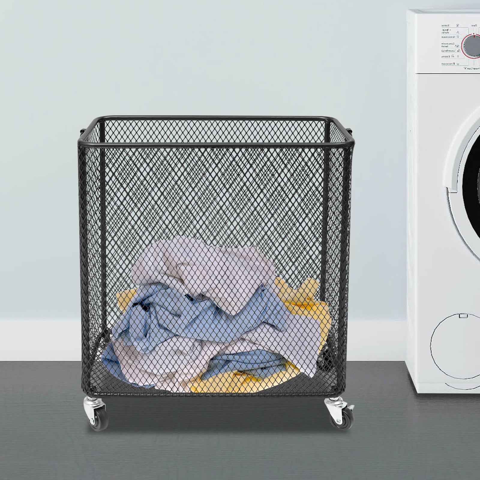 Rectangular Iron Rolling Laundry Basket,Black Laundry Basket with 4 Wheels,Iron Pipe 13mm Freestanding 43*23*45cm for Balcony чёрный
Rectangular Iron Rolling Laundry Basket,Black Laundry Basket with 4 Wheels,Iron Pipe 13mm Freestanding 43*23*45cm for Balcony чёрный