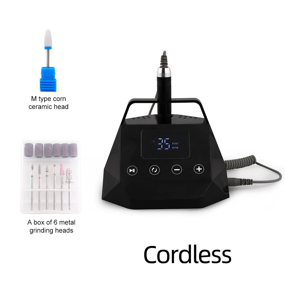 BEPAN Rechargeable Coreless 35000RPM Portable Stand Desktop Nail Drill Bit Machine Drilling Manicure Pedicure Polisher 65w US чорний
BEPAN Rechargeable Coreless 35000RPM Portable Stand Desktop Nail Drill Bit Machine Drilling Manicure Pedicure Polisher 65w US чорний