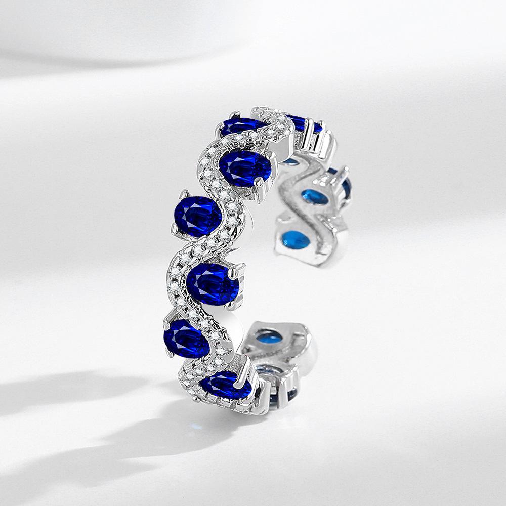 2026 European and American Fashion Light Luxury Blue Spinel Zircon Inlaid Jewelry Ring Women s Simple Atmosphere High-end Exquisite Temperament Ring Resizable
2026 European and American Fashion Light Luxury Blue Spinel Zircon Inlaid Jewelry Ring Women s Simple Atmosphere High-end Exquisite Temperament Ring Resizable 
