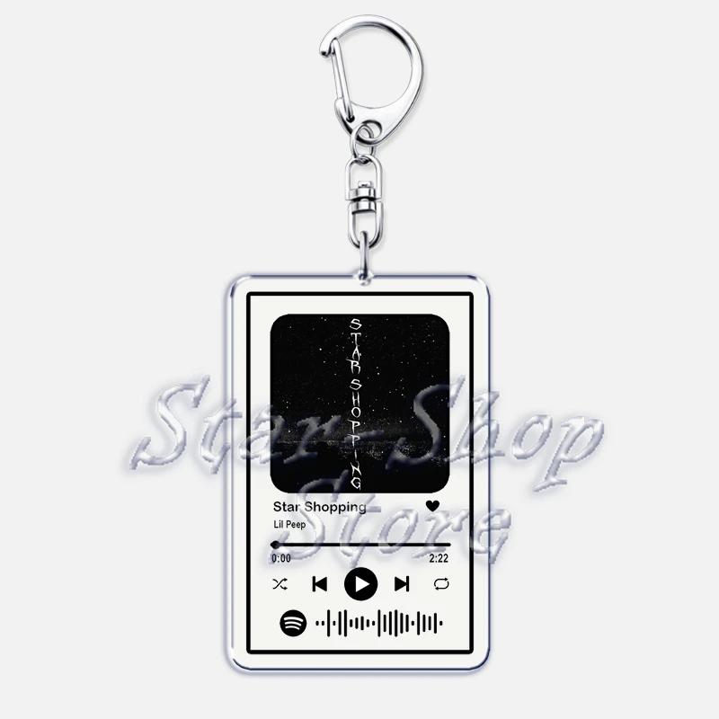 Singer Lil Peep Keychain for Women Accessories Star Shopping Beamer Boy Music Playlist Code Keying Jewelry Friends Fans Gifts
Singer Lil Peep Keychain for Women Accessories Star Shopping Beamer Boy Music Playlist Code Keying Jewelry Friends Fans Gifts