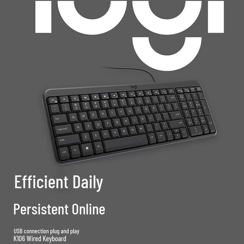 Logitech K106 Wired Compact Office Keyboard
Logitech K106 Wired Compact Office Keyboard