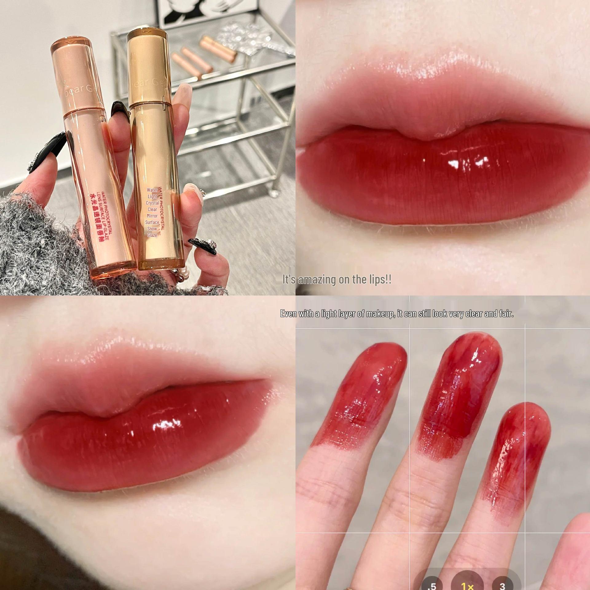 Gege Bear Water Light Crystal Mirror Lip Gloss: Rich Color, Long-Lasting, Fade-Resistant, Jelly Plump Lips Makeup
Gege Bear Water Light Crystal Mirror Lip Gloss: Rich Color, Long-Lasting, Fade-Resistant, Jelly Plump Lips Makeup
