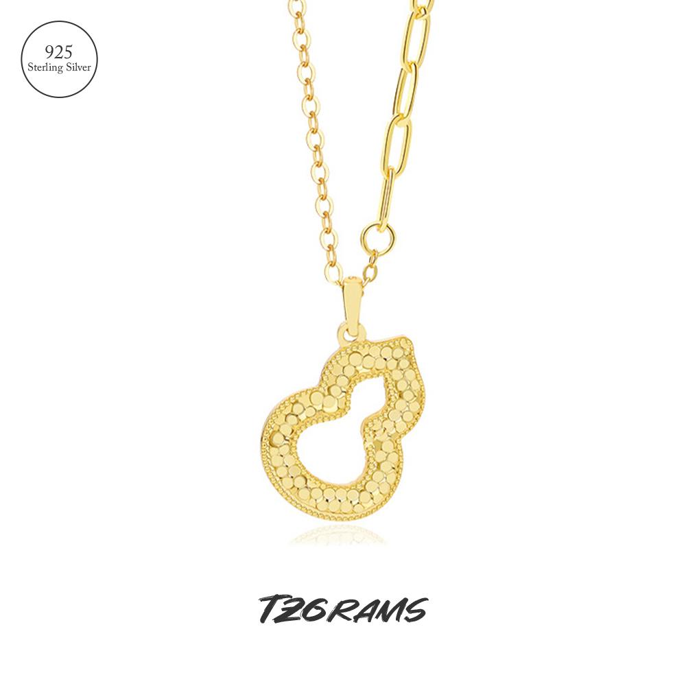 925 Sterling Silver Original Gold Hollow Gourd Pendant Necklace Simple Design Necklace Fashion Jewelry
925 Sterling Silver Original Gold Hollow Gourd Pendant Necklace Simple Design Necklace Fashion Jewelry