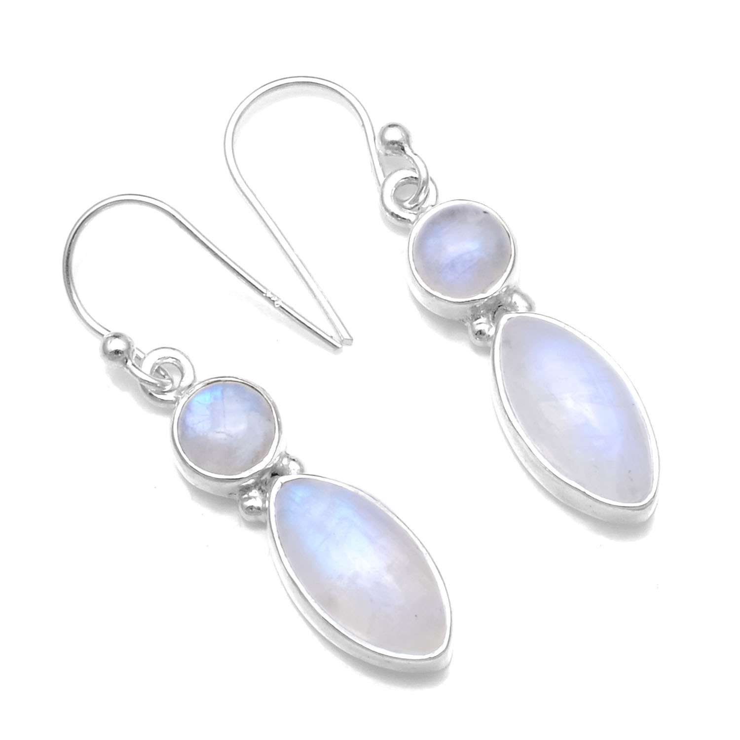 Rainbow Moonstone Gemstone Earrings Solid 925 Sterling Silver Handmade Earrings Jewelry Gift For Women And Girls E-732
Rainbow Moonstone Gemstone Earrings Solid 925 Sterling Silver Handmade Earrings Jewelry Gift For Women And Girls E-732