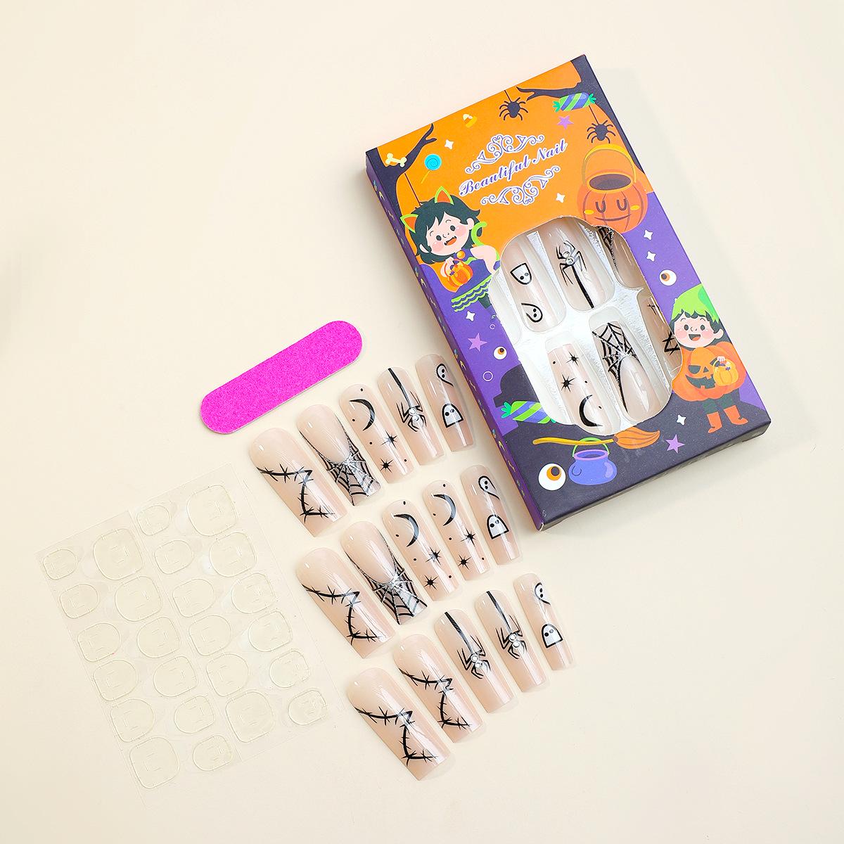 Европейские и американские Хэллоуин Паук Привидение Накладные ногти - Праздничные советы по нейл-арту
Европейские и американские Хэллоуин Паук Привидение Накладные ногти - Праздничные советы по нейл-арту