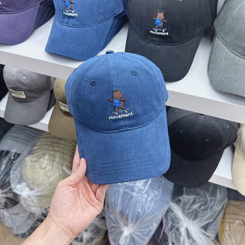 New Korean Version of The Little Bear Embroidered Baseball Cap for Women with Wide Brim and Big Face Showing Their Face and Small Duckling Cap Trendy M(56-58cm)
New Korean Version of The Little Bear Embroidered Baseball Cap for Women with Wide Brim and Big Face Showing Their Face and Small Duckling Cap Trendy M(56-58cm)