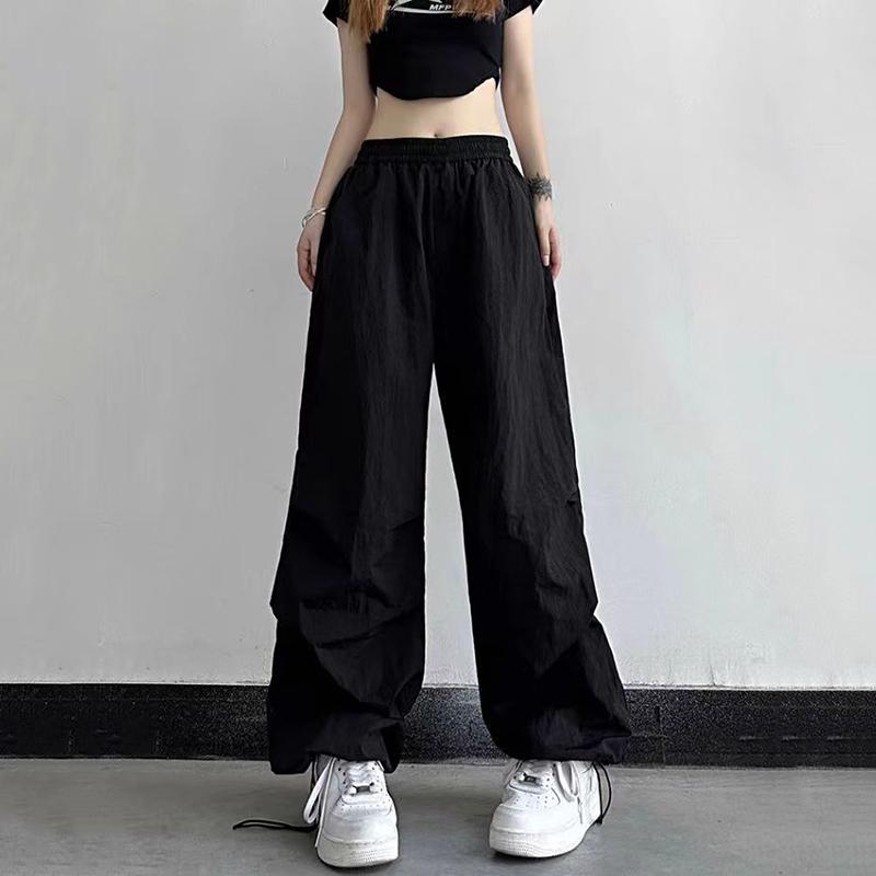 High Waist Summer Cargo Pants Women Streetwear Drawstring Thin Parachute Pants Woman Solid Color Wide Leg Y2k Trouses XXL чорний
High Waist Summer Cargo Pants Women Streetwear Drawstring Thin Parachute Pants Woman Solid Color Wide Leg Y2k Trouses XXL чорний