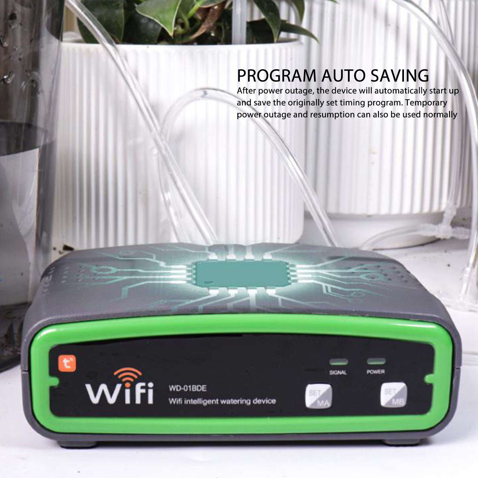 Automatic Watering System Intelligent Dual Pump App Remote Control Timer Memory Function Low Noise WIFI Automatic Plant Waterer for Balcony Garden
Automatic Watering System Intelligent Dual Pump App Remote Control Timer Memory Function Low Noise WIFI Automatic Plant Waterer for Balcony Garden