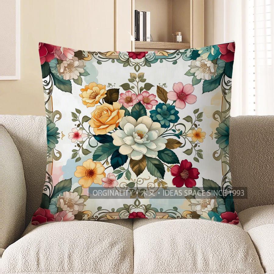 2D Colorful Floral Patterned Digital Print Pillow Covers Pattern Cushion Cover Suitable For Sofa Bedroom Car Pillow Cover 40x40cm
2D Colorful Floral Patterned Digital Print Pillow Covers Pattern Cushion Cover Suitable For Sofa Bedroom Car Pillow Cover 40x40cm