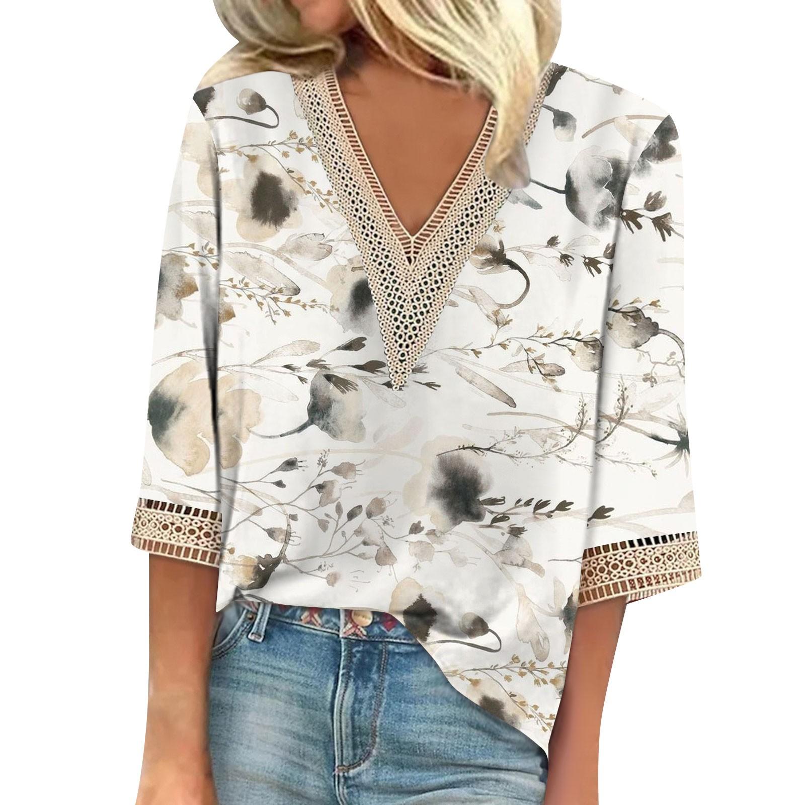 Women s Shirt Blouse Casual Loose Shirts 3/4 Sleeve Lace Trims Print V Neck Tops Print Tops T-shirts Tee XL хакі
Women s Shirt Blouse Casual Loose Shirts 3/4 Sleeve Lace Trims Print V Neck Tops Print Tops T-shirts Tee XL хакі
