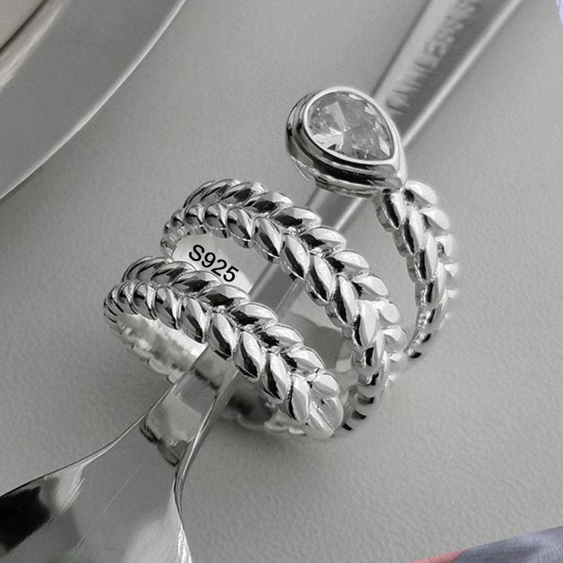 925 Sterling Silver Rings for Women Couple Minimalist Handmade Simple Wheat Snake Zircon Ring Fine Jewelry Gift Prevent Allergy resizable
925 Sterling Silver Rings for Women Couple Minimalist Handmade Simple Wheat Snake Zircon Ring Fine Jewelry Gift Prevent Allergy resizable