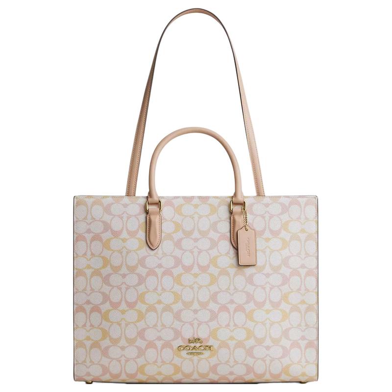 COACH Maggie 36 presbyopic lettering printed all over coated canvas and leather tote bag large size women s pink рожевий
COACH Maggie 36 presbyopic lettering printed all over coated canvas and leather tote bag large size women s pink рожевий