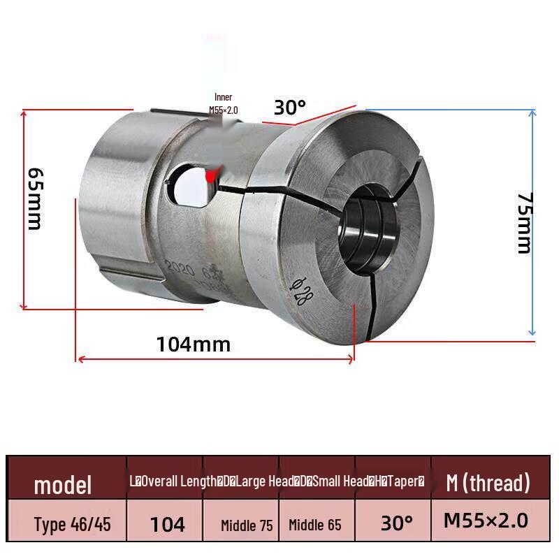 YunDuo 46 Series High Precision CNC Lathe Collet Chuck
YunDuo 46 Series High Precision CNC Lathe Collet Chuck
