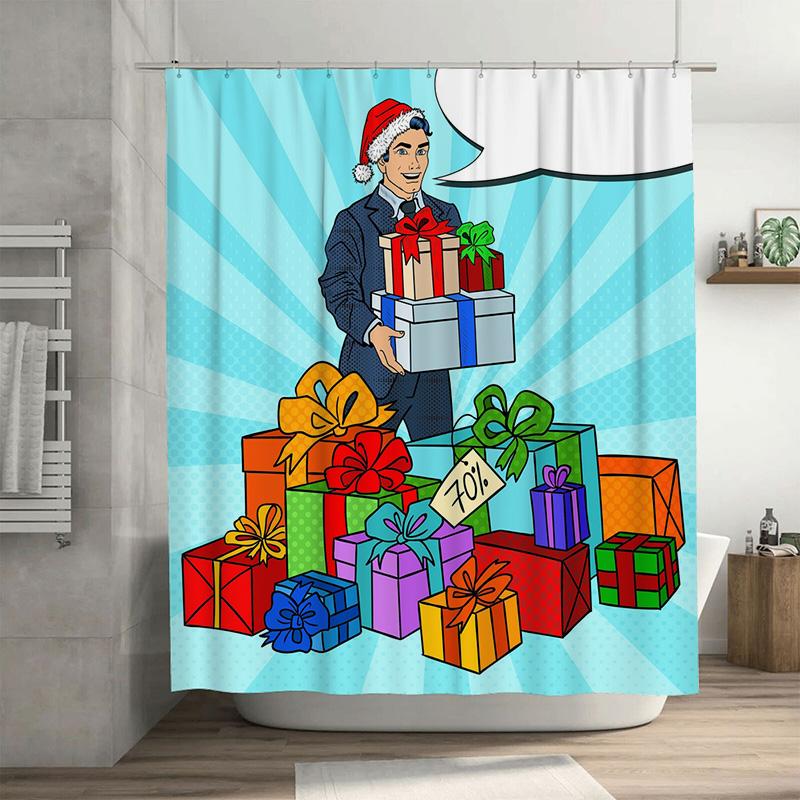 Tu Festive Santa Claus Shower Curtain Christmas Holiday Decor Bathroom Set Waterproof Modern Art Pattern Gift Backdrop W60H190(CM)-1 Pcs
Tu Festive Santa Claus Shower Curtain Christmas Holiday Decor Bathroom Set Waterproof Modern Art Pattern Gift Backdrop W60H190(CM)-1 Pcs