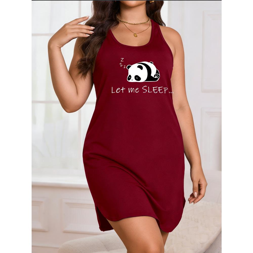 Women s sleeveless panda print dress - Lightweight stretch round-neck casual summer wear, machine washable 4XL
Women s sleeveless panda print dress - Lightweight stretch round-neck casual summer wear, machine washable 4XL