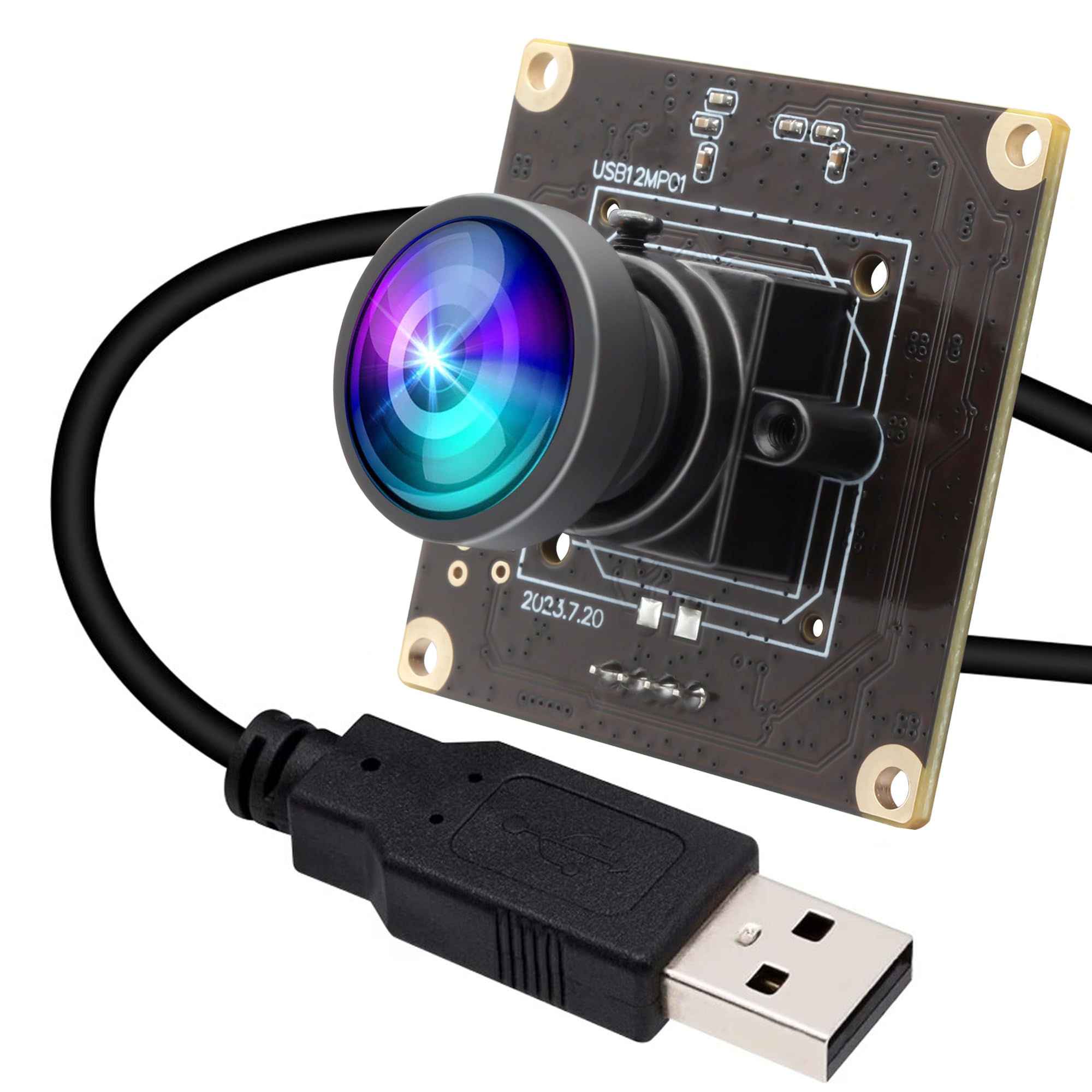 ELP 1080P 120fps USB-модуль камери для комп’ютера 12-мегапіксельна ширококутна ПК-камера з об’єктивом на 100 градусів і низьким спотворенням, веб-камера 12-мегапіксельна високошвидкісна міні UVC веб-камера
ELP 1080P 120fps USB-модуль камери для комп’ютера 12-мегапіксельна ширококутна ПК-камера з об’єктивом на 100 градусів і низьким спотворенням, веб-камера 12-мегапіксельна високошвидкісна міні UVC веб-камера