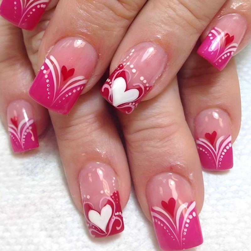 Square Press On Nail Valentine s Day False Nail Colorful Heart Glossy Acrylic Nail Manicure Decoration for Women 1
Square Press On Nail Valentine s Day False Nail Colorful Heart Glossy Acrylic Nail Manicure Decoration for Women 1