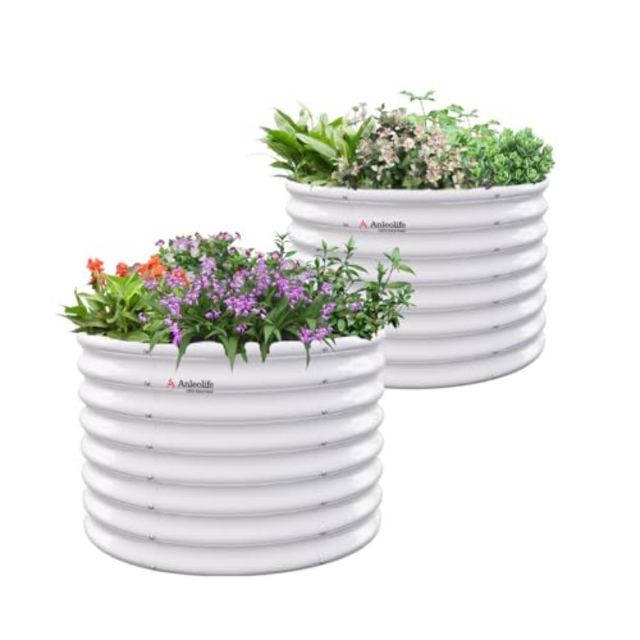 2-Pack 3ft x 24 Tall Galvanized Raised Garden Beds Outdoor Round Metal Planter Box for Planting Vegetables Flowers Herb Anti-Ru United States
2-Pack 3ft x 24 Tall Galvanized Raised Garden Beds Outdoor Round Metal Planter Box for Planting Vegetables Flowers Herb Anti-Ru United States