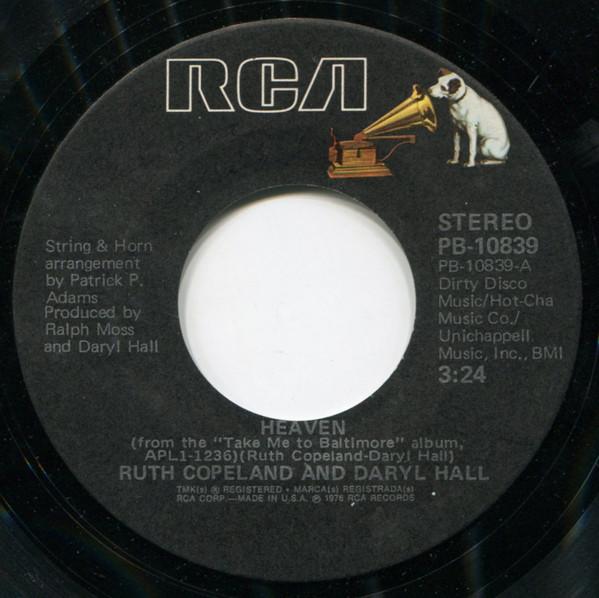 7inch Record RUTH COPELAND DARYL HALL Heaven PB10839 RCA 1976 US SoulFunk Used
7inch Record RUTH COPELAND DARYL HALL Heaven PB10839 RCA 1976 US SoulFunk Used