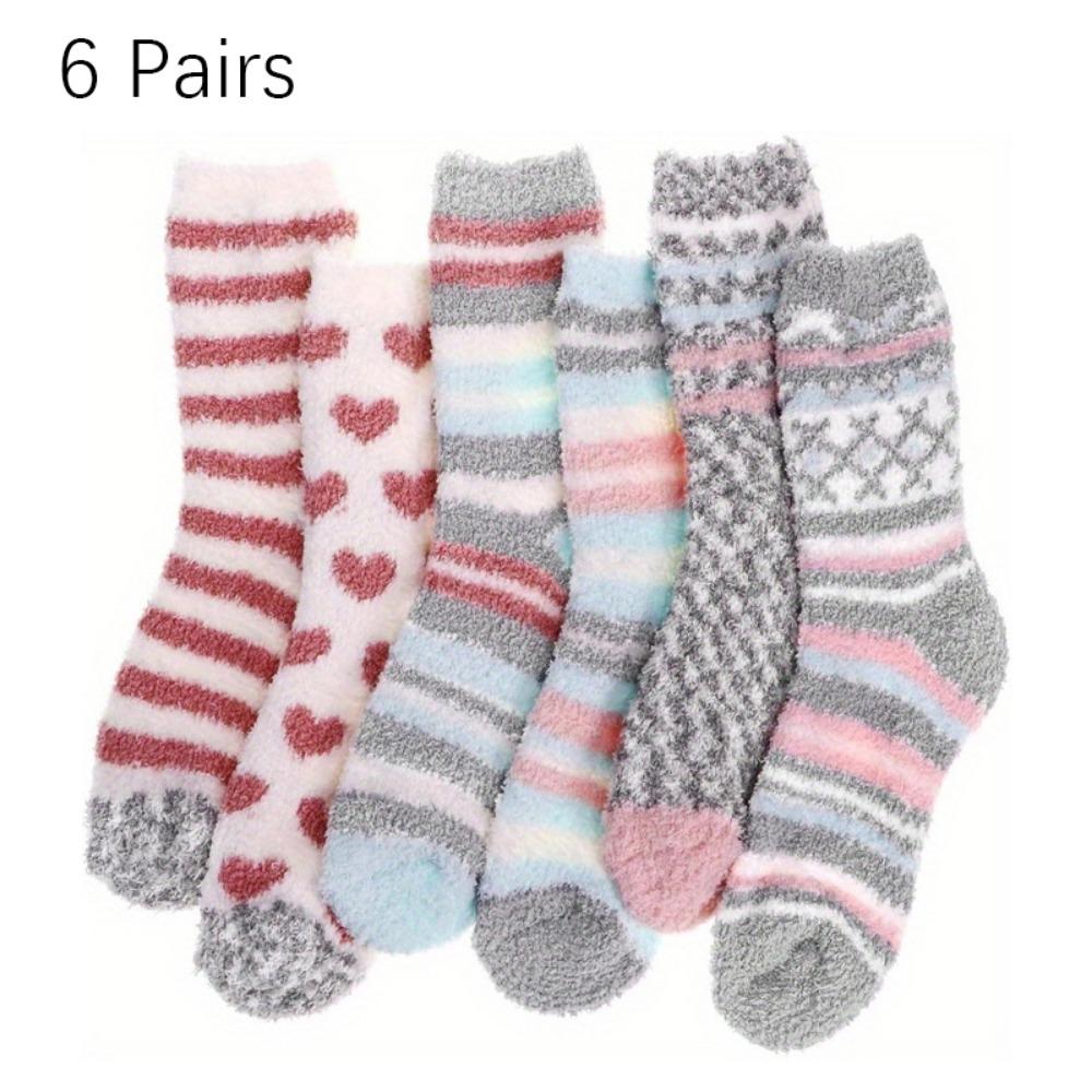 Colorful Striped Love Heart Coral Velvet Socks Sweat Absorption Thick Home Floor Socks Winter Warm Soft Cozy Thermal Tube Socks One Size
Colorful Striped Love Heart Coral Velvet Socks Sweat Absorption Thick Home Floor Socks Winter Warm Soft Cozy Thermal Tube Socks One Size
