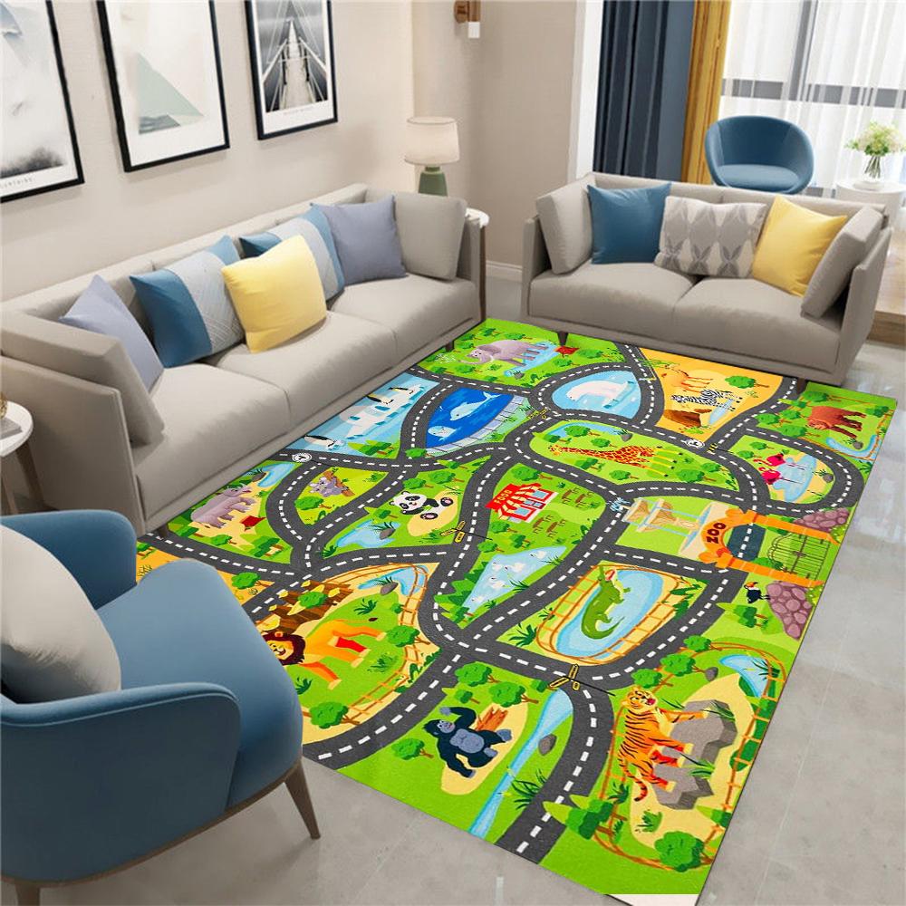 Fun Dinosaur Animal Park Track Carpet Interactive Floor Mat Living Room Bedroom Sofa Rug Kid s Playmat Parent-child Activity Rug 40x60CM
Fun Dinosaur Animal Park Track Carpet Interactive Floor Mat Living Room Bedroom Sofa Rug Kid s Playmat Parent-child Activity Rug 40x60CM