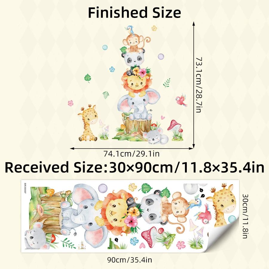 Cartoon Cute Lion Animals Tropical Leaf Watercolor Wall Sticker Self-adhesive Nursery Kids Boys Room Home Decor 30x90CM
Cartoon Cute Lion Animals Tropical Leaf Watercolor Wall Sticker Self-adhesive Nursery Kids Boys Room Home Decor 30x90CM