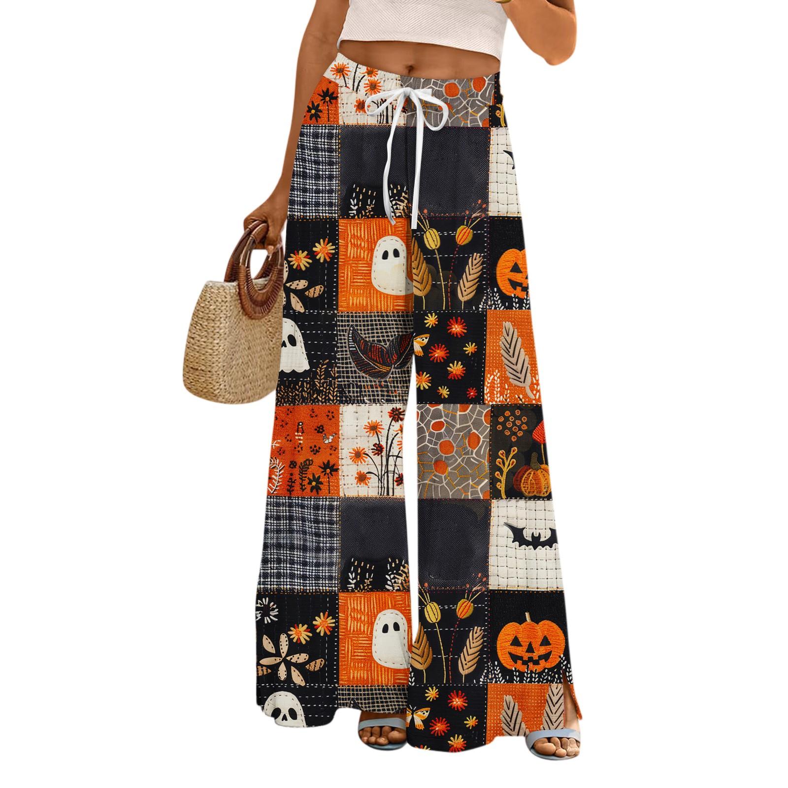 Женские свободные и повседневные брюки с широкими штанинами с принтом на Хэллоуин, эластичным поясом, кулиской и карманом L оранжевый
Женские свободные и повседневные брюки с широкими штанинами с принтом на Хэллоуин, эластичным поясом, кулиской и карманом L оранжевый