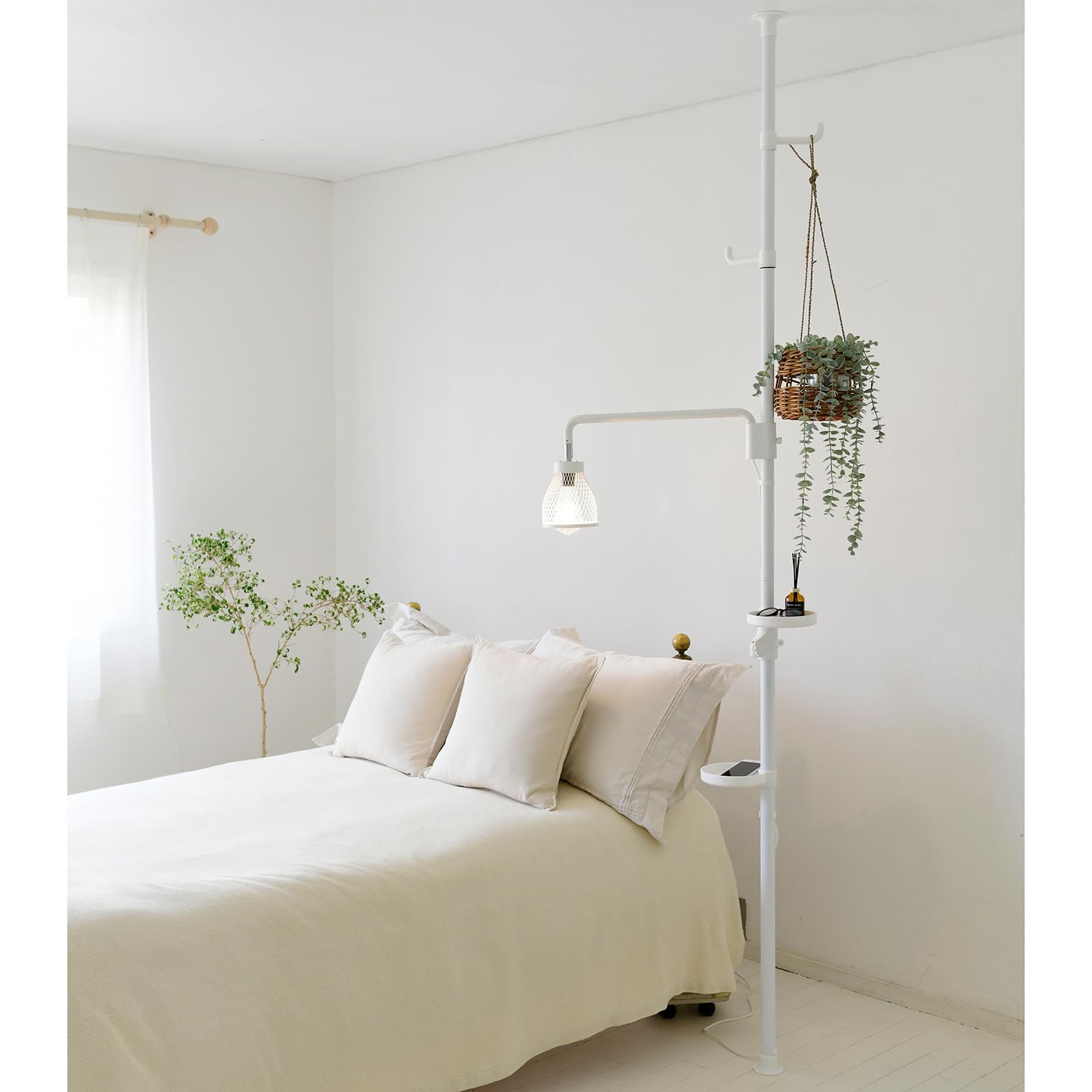 YAMAZEN Floor Light, Clothes Rack, Tension Planter Stand, 56-64.5cm Wide x 30cm Deep x 190-260cm High, Includes 2 Trays and 2 Hooks, E26 Base, LED
YAMAZEN Floor Light, Clothes Rack, Tension Planter Stand, 56-64.5cm Wide x 30cm Deep x 190-260cm High, Includes 2 Trays and 2 Hooks, E26 Base, LED